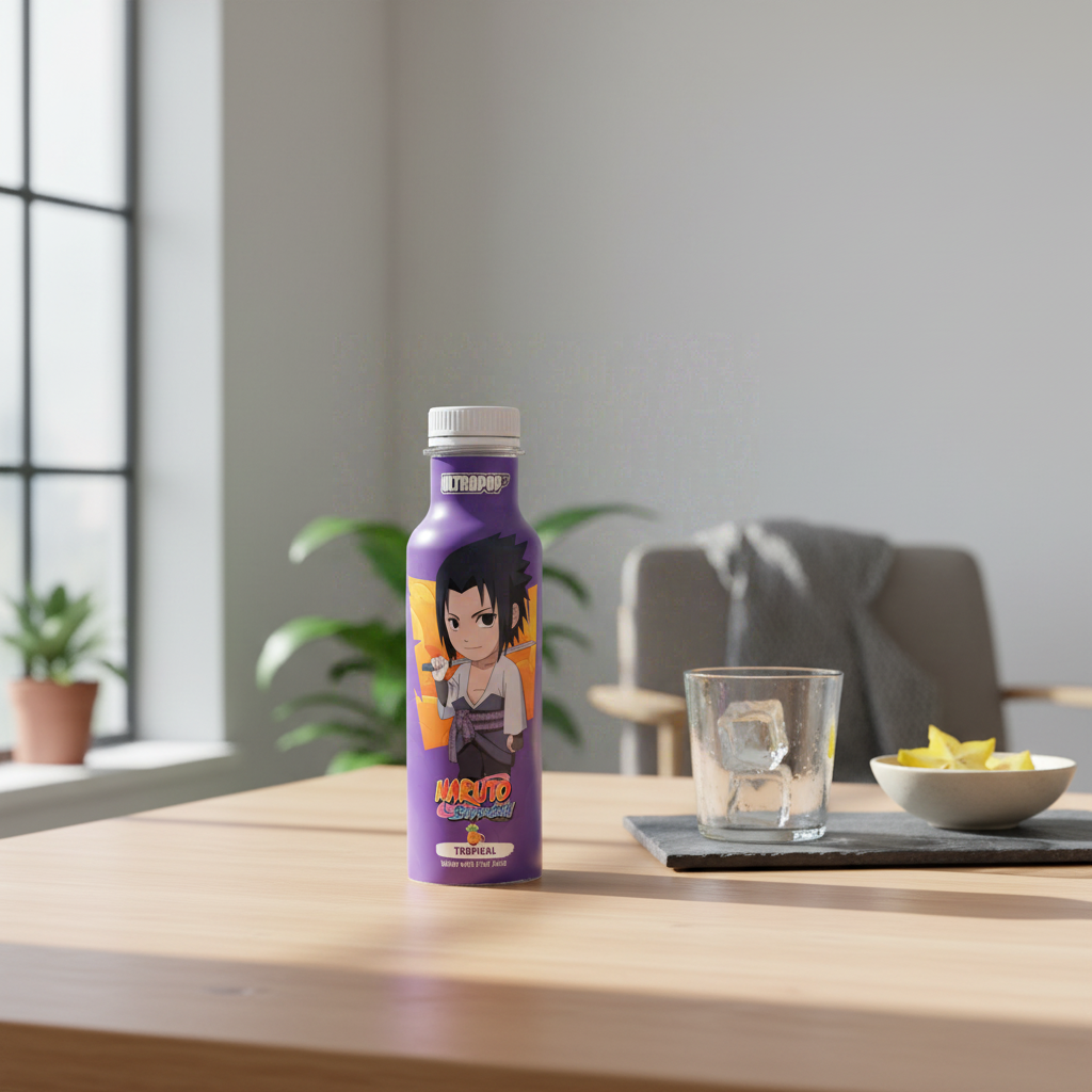 Ultra Pop Naruto Sasuke Boisson saveur jus tropical 33 cl