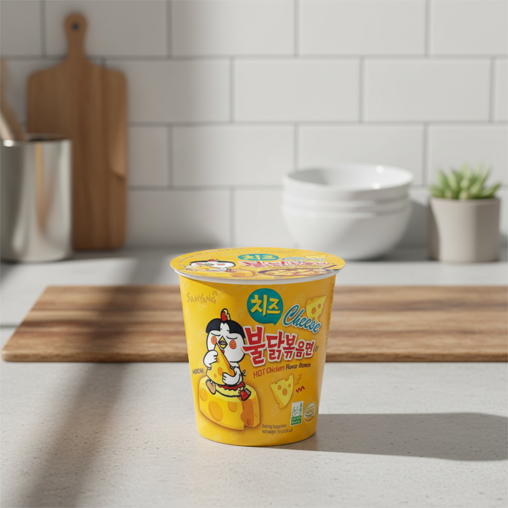 SAMYANG Buldak Ramen poulet épicé fromage - Petit bol 70 g