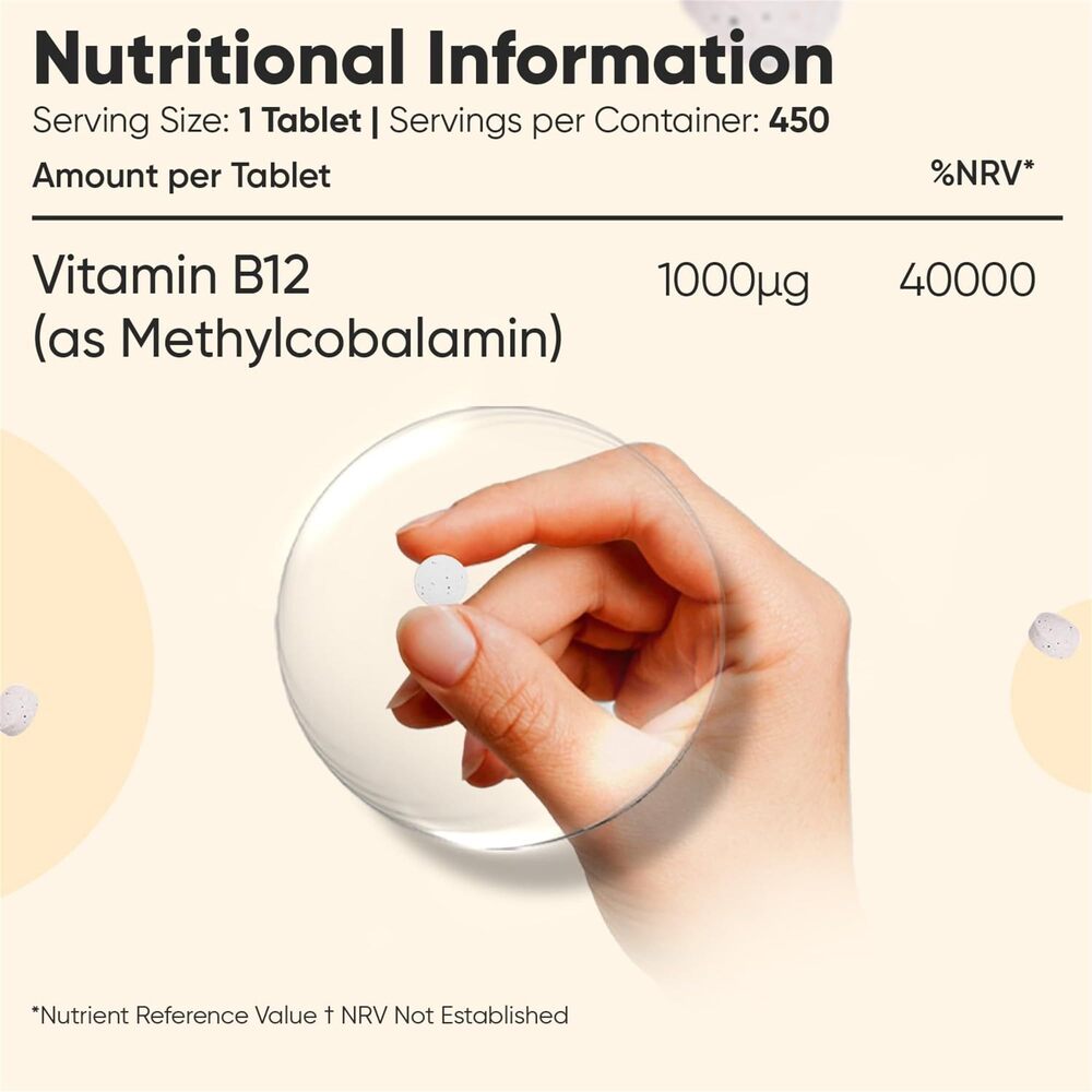 WeightWorld Vitamine B12 (Méthylcobalamine) 1000 µg 450 comprimés