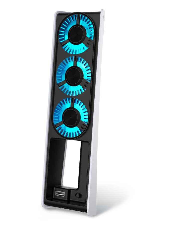 AKUMA VENTILATEUR CYBER W02 LED pour PS5 SLIM avec PORT USB