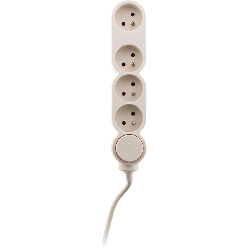 Bloc Home 4 prises 16A 2P+T + parafoudre - Blanc - Zenitech
