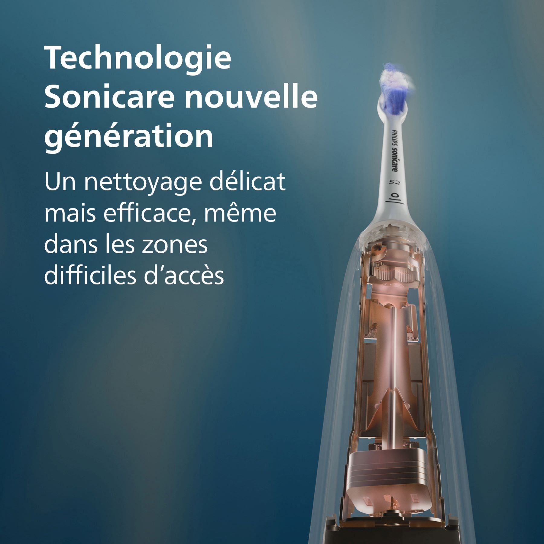 Philips Sonicare Series 6500 HX7419/01 Brosses à dents électriques - pack de 2, technologie sonique nouvelle génération, capteur de pression, 3 modes, 3 intensités - Noir et blanc