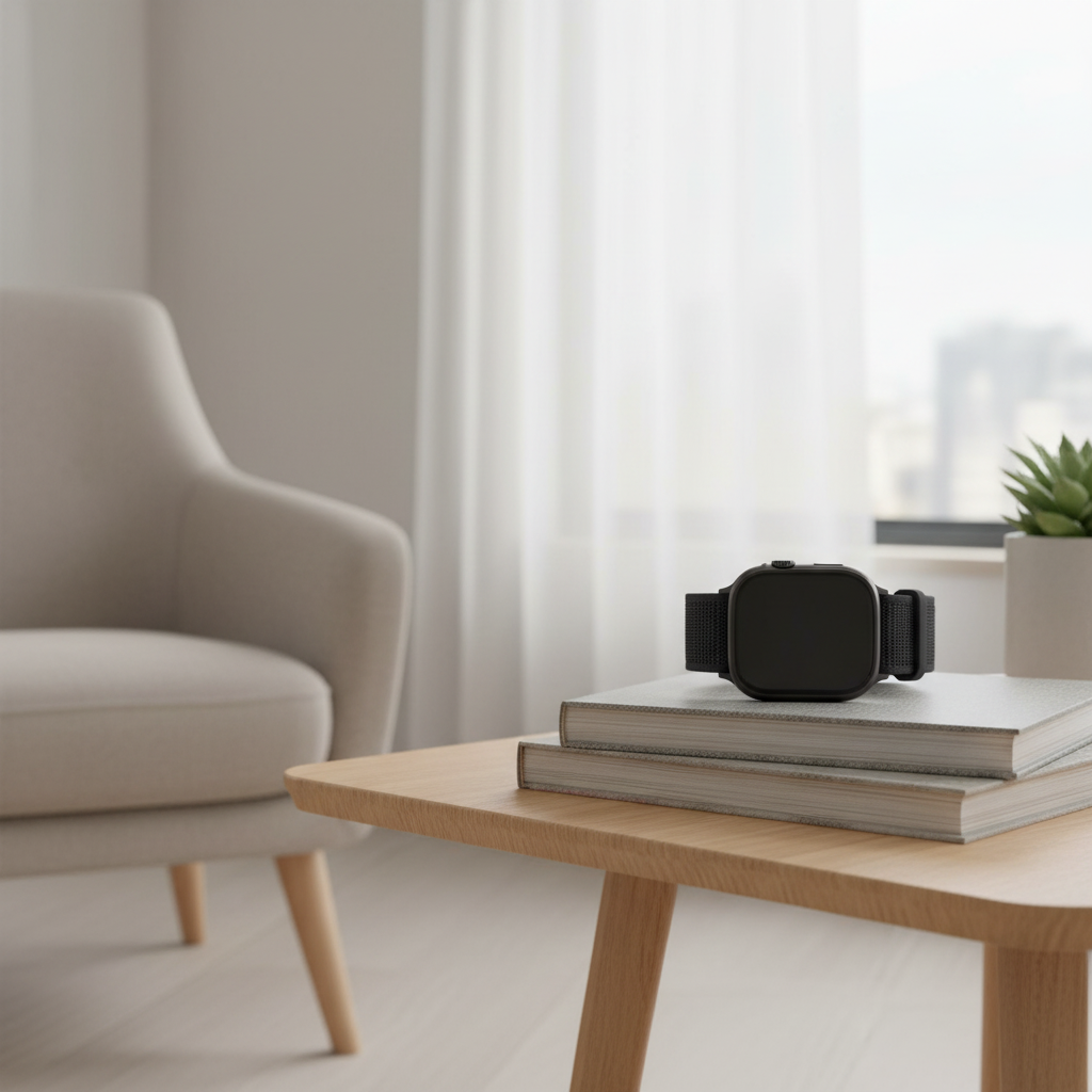 Apple Watch Ultra 2 Montre connectée avec boitier titane noir et bracelet trail noir - Taille M/L