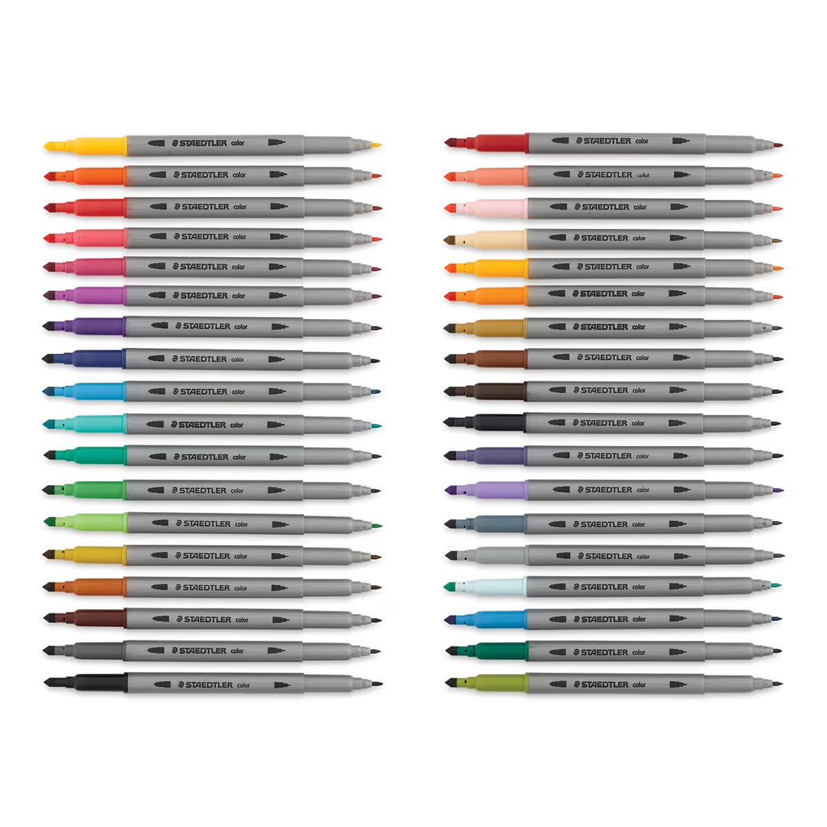 STAEDTLER Design Journey Marqueurs à double extrémité en fibre - 36 Couleurs