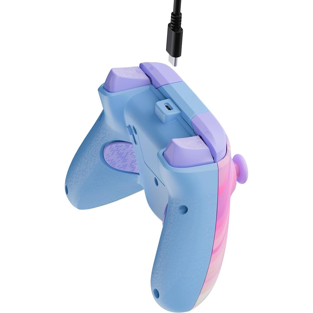 Turtle Beach Rematch Manette filaire Câble USB 2.5m - Boutons Programmables & Commandes audio - Xbox Series X|S, PC (Licence officielle Microsoft) - Motif phosphorescent Cotton Candy