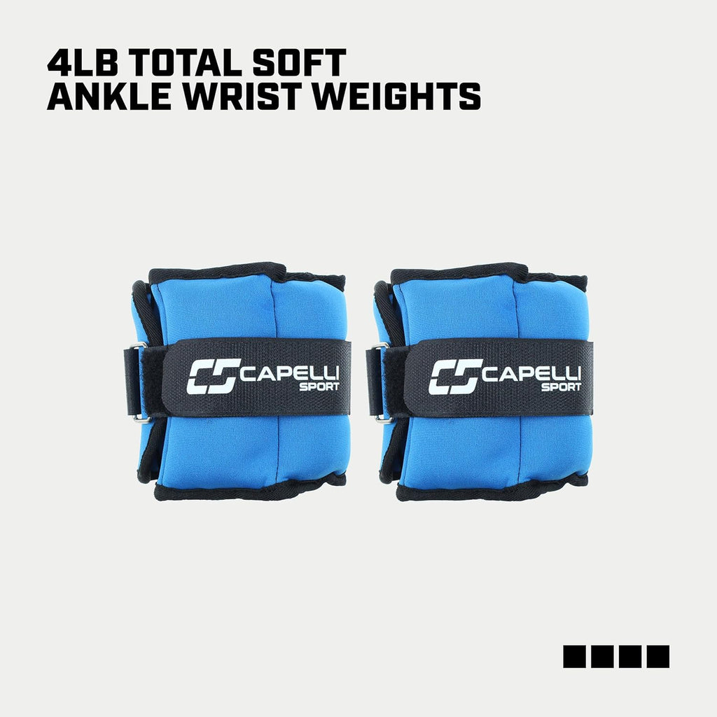 Poids de cheville et poignet 4LB, 2lb*2pcs Poids pour poignet jambe bras pour femmes hommes enfants, Sangles réglables, Poids renforcés pour kinésithérapie, course marche fitness gym entraînement