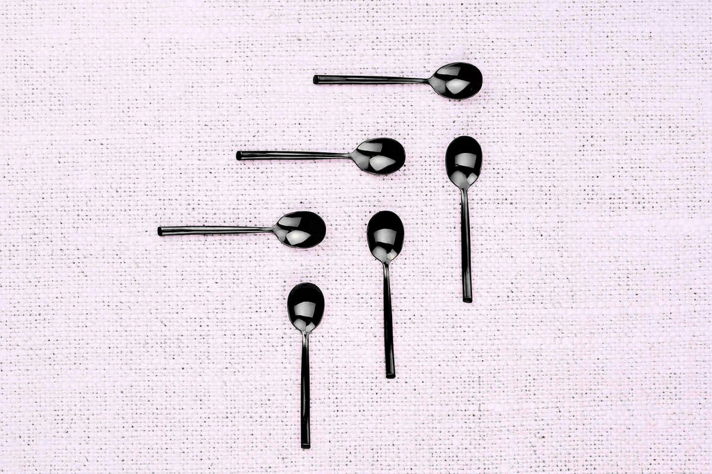 BJÖRN KNUT Lot de 6 petites cuillères - Noir