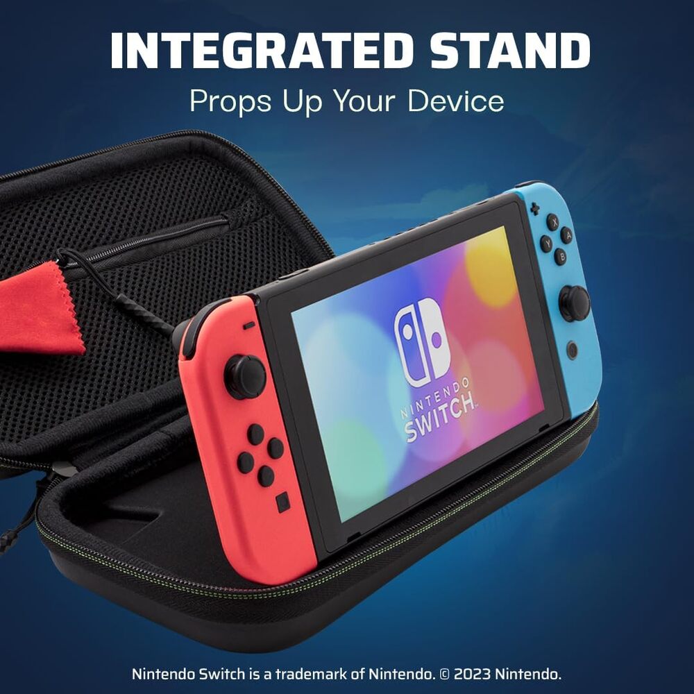 PDP Sacoche Rigide Travel Case Plus Nintendo Switch, Switch Lite et OLED- Grandes et Petites Poches Accessoires - Licence Officielle The Legend of Zelda - Design Lumineux 3D