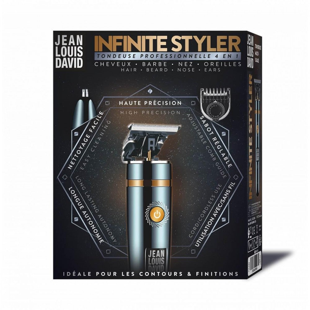 JEAN LOUIS DAVID Infinite Styler Tondeuse 4-en-1 multi-usage avec batterie lithium-Ion