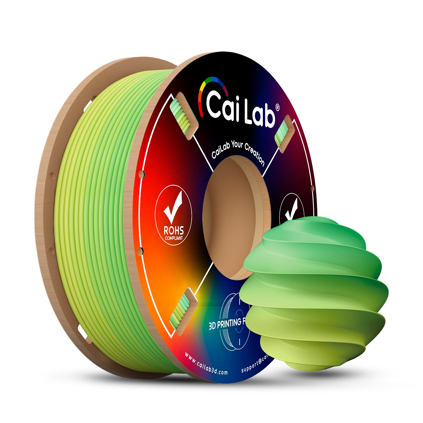 CaiLab Filament PLA pour imprimante 3D Dégradé arc-en-ciel - Arc-en-ciel #9