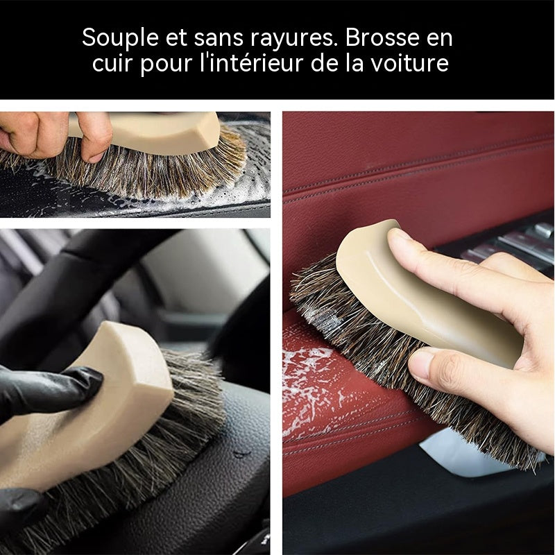 JORDAN&JUDY Lot de 2 brosses à chaussures en plastique, poils durs et souples, nettoyage en profondeur