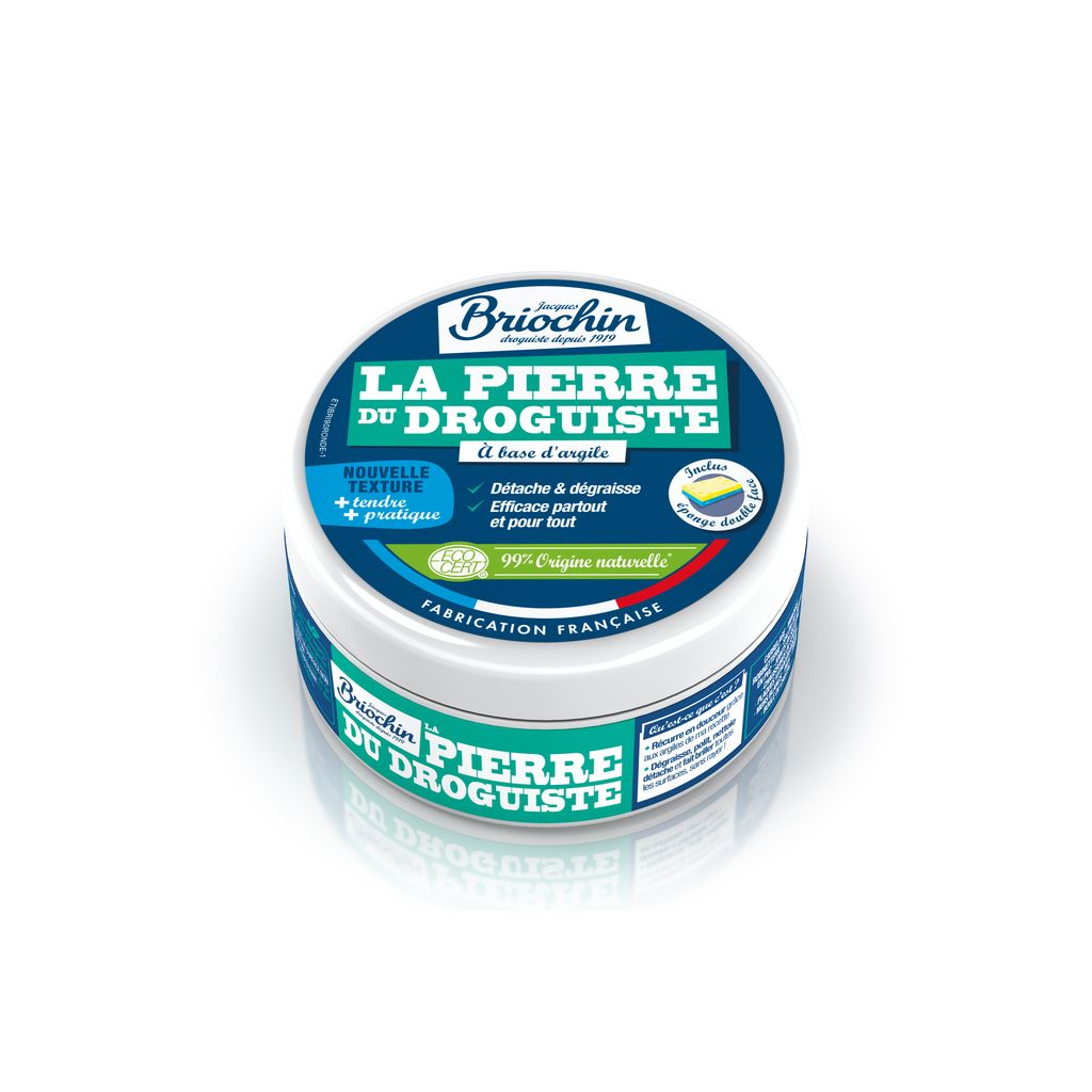 BRIOCHIN Crème à récurer multi-usages au savon de Marseille et argile naturelle 300 g