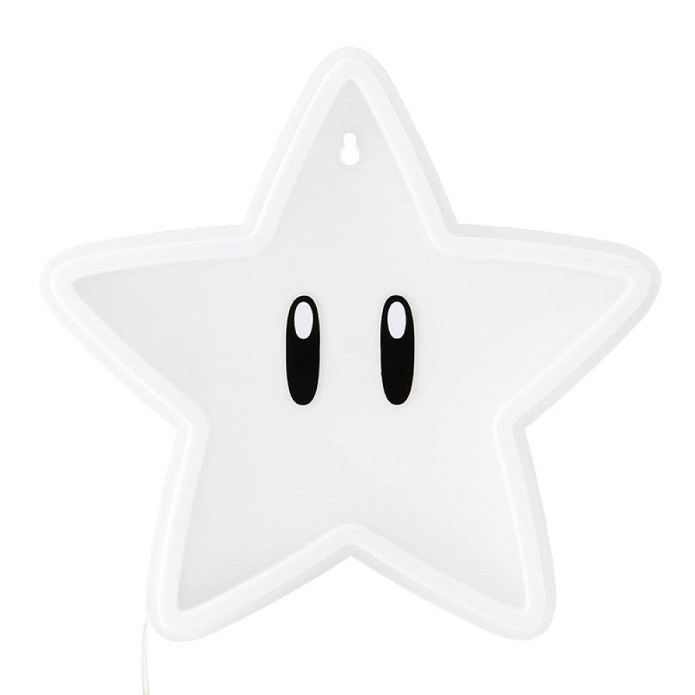 Super Mario Lampe Néon LED Super Star - Fixation murale - Sous licence officielle - 25 cm - Alimentation USB