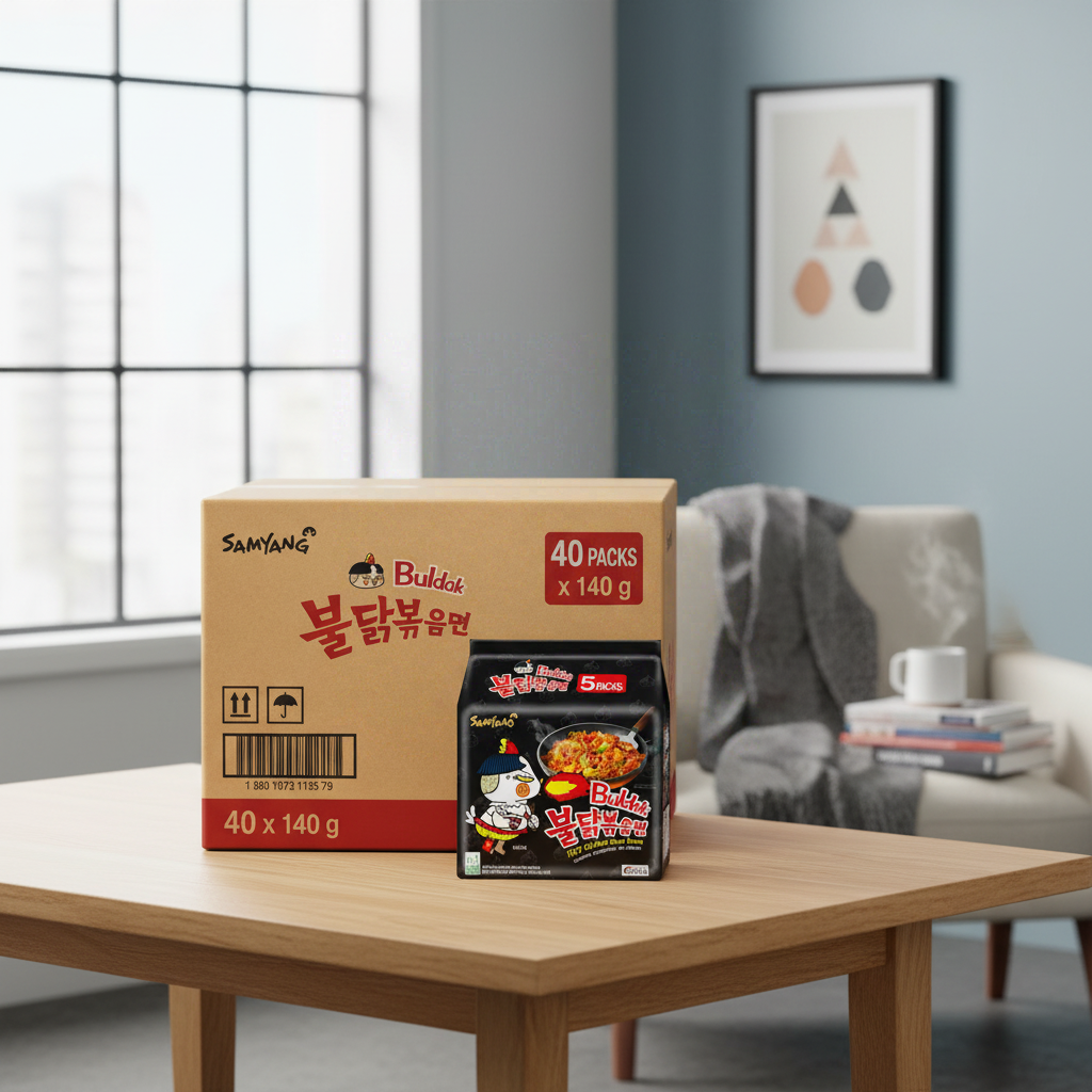 Samyang Buldak nouilles instantanées saveur poulet épicé original - 40 paquets de 140 g