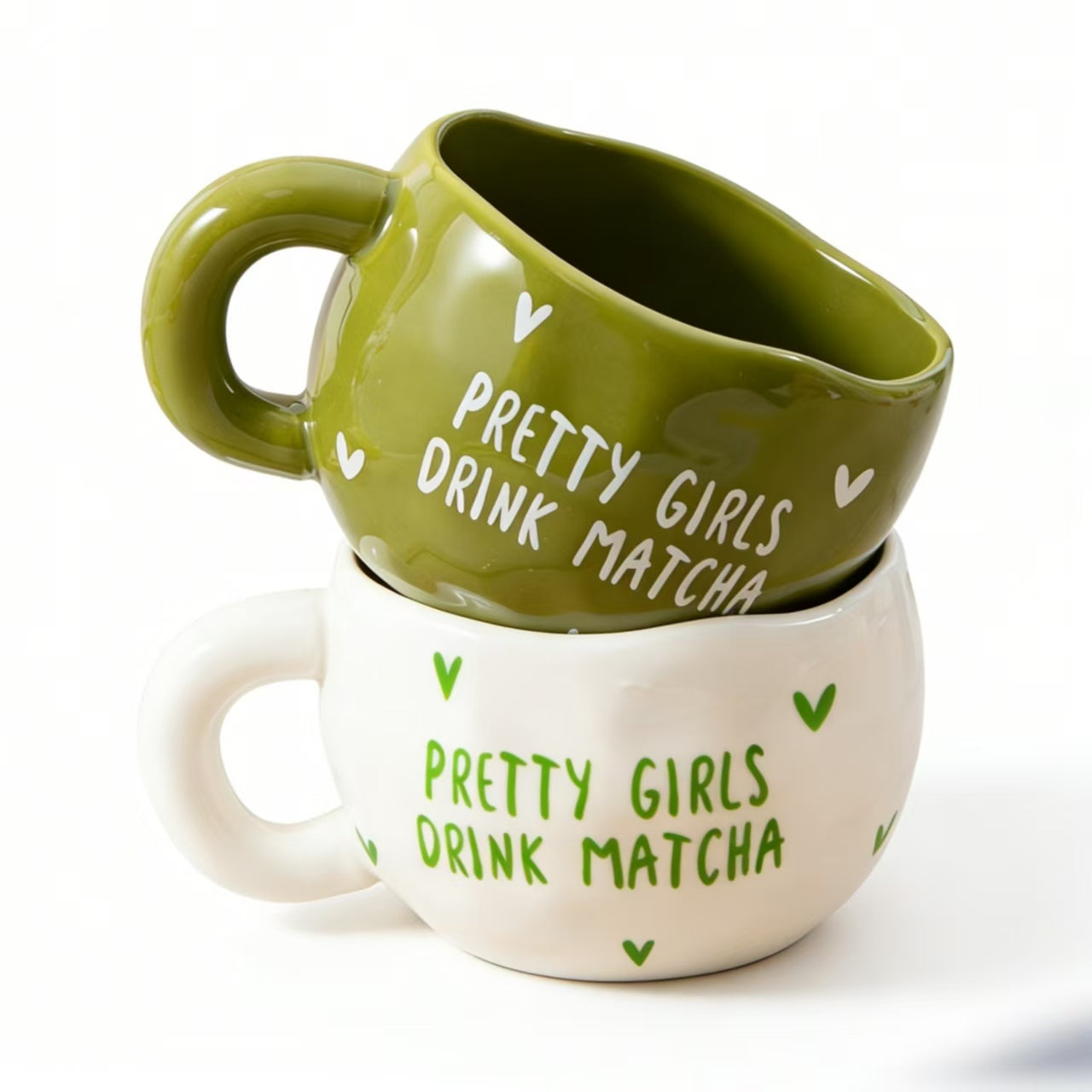 YumiPLUS Mugs artisanaux pour matcha - Lot de 2 pièces