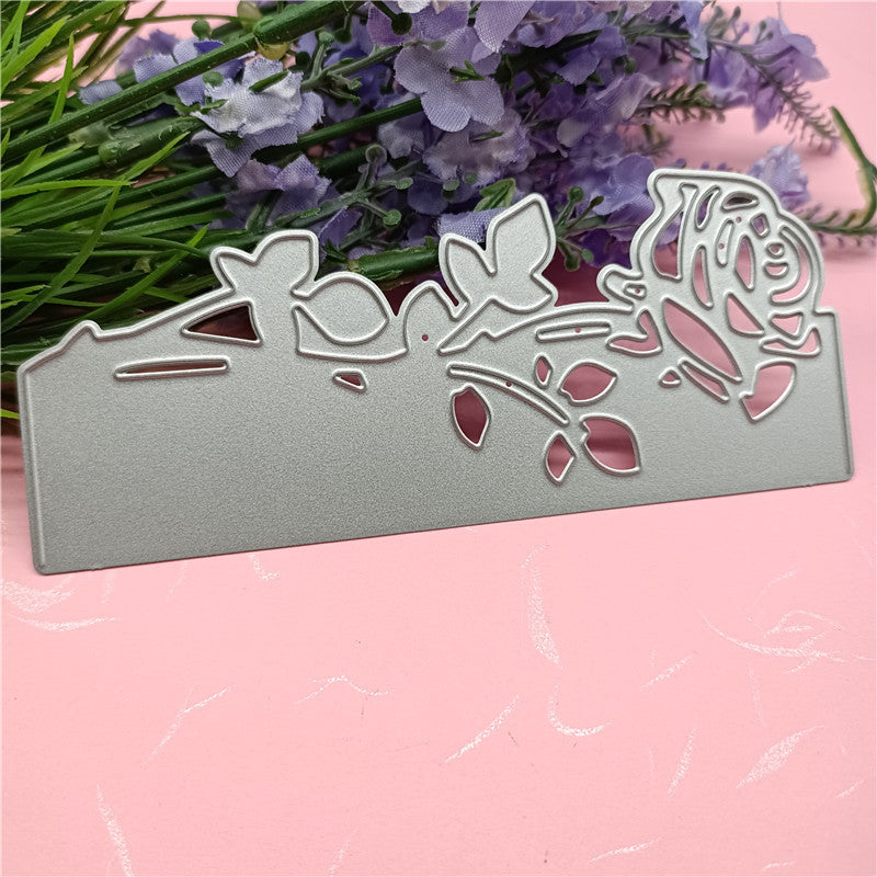 WhereHike Matrices de découpe en métal fleur de rose pour kit de création de cartes, découpes de papier gaufré, pochoirs pour machine de scrapbooking, pochettes de rangement, fournitures