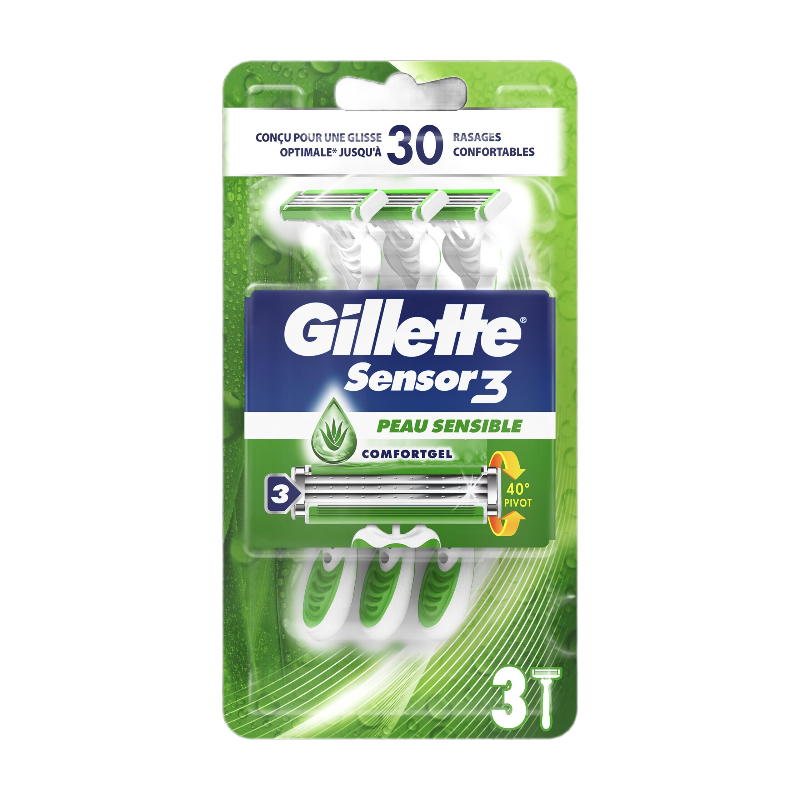 GILLETE Sensor3 Sensitive Rasoir jetable