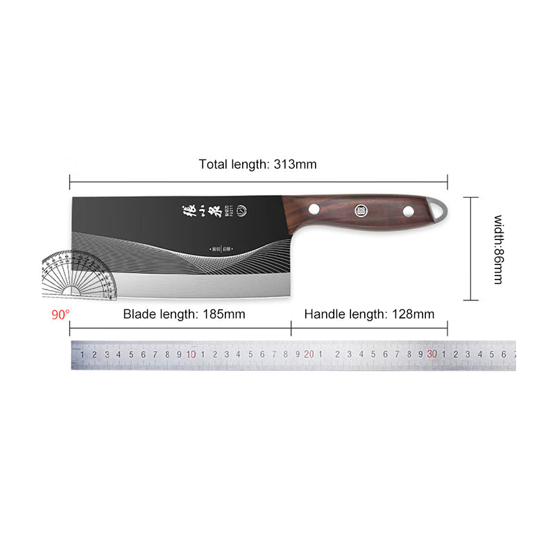 Zhang Xiao Quan Couteau à découper en acier inoxydable avec lame épaissie - 313 mm