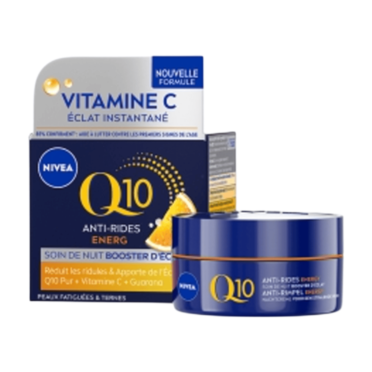 NIVEA Q10 Énergie - Crème de nuit anti-rides pour peau fatiguée et terne - 50 ml
