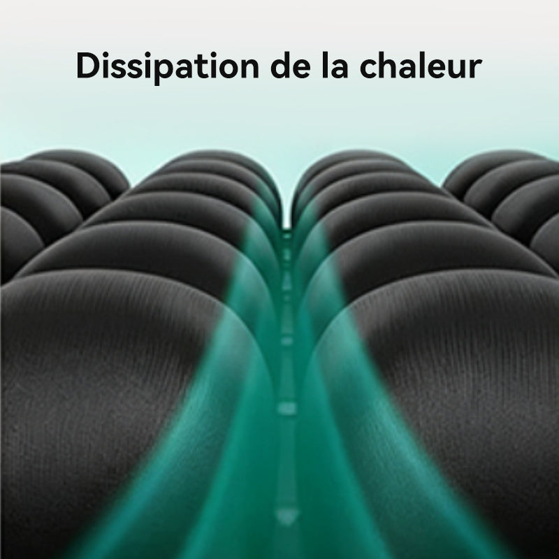 JORDAN&JUDY Coussin d’assise gonflable avec pompe, coussin d’air anti‑pression pour la maison, la voiture et le bureau, noir