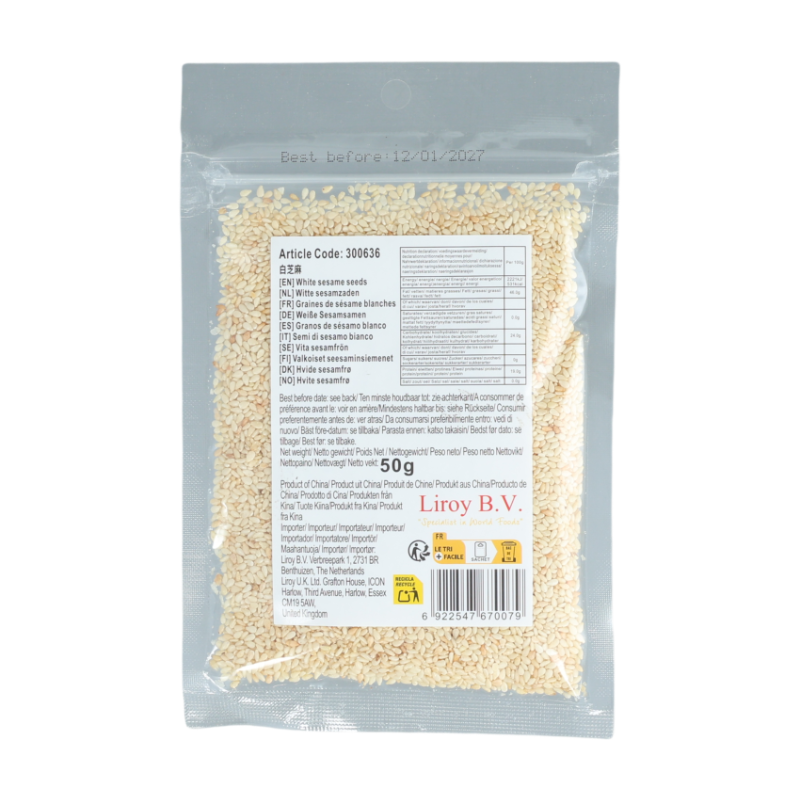 TaiYangMen Graines de sésame blanc séchées - 50 g