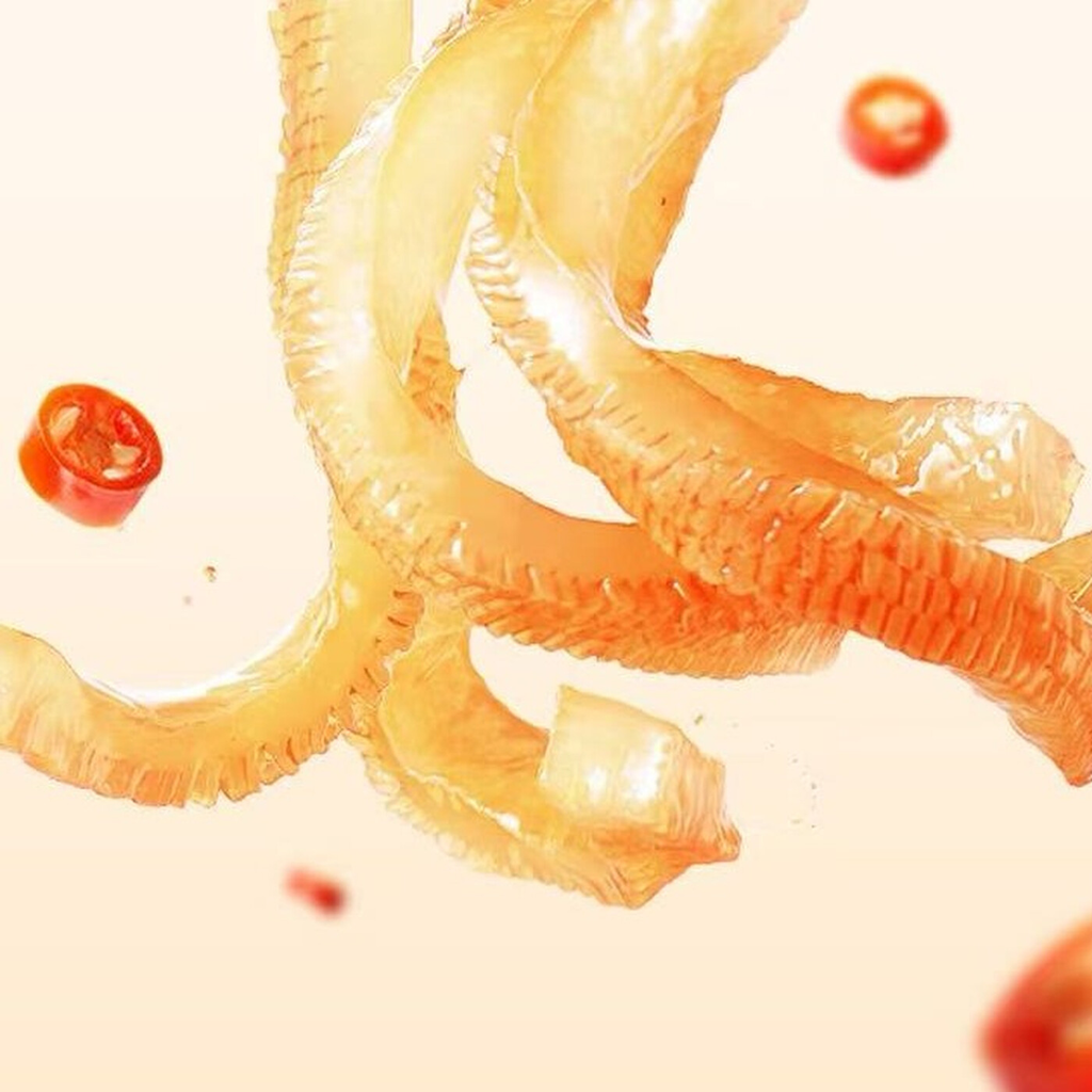 Wei Long Snack de konjac, tripes végétariennes piquantes et engourdissantes, boîte 360 g, contient 20 sachets individuels