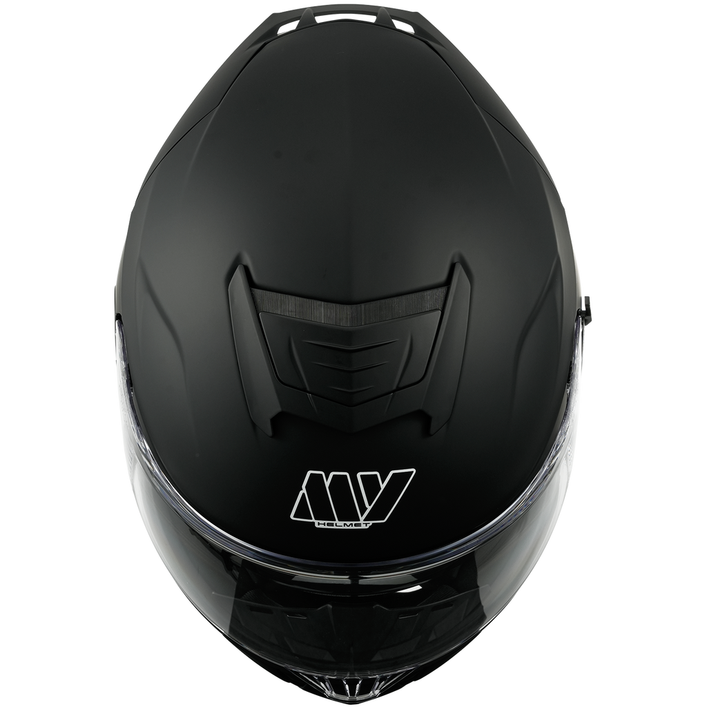 MY-936 Casque de moto intégral, avec visière solaire, approuvé ECE 22.06, unisexe pour hommes et femmes, noir mat, taille S