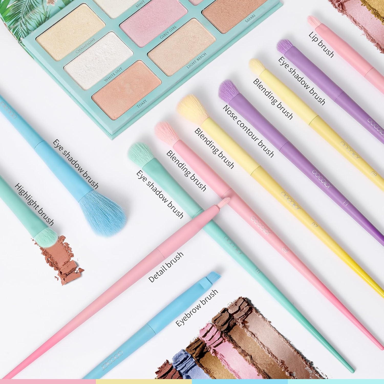 docolor Coffret de 17 pinceaux de maquillage - Color Block 2.0