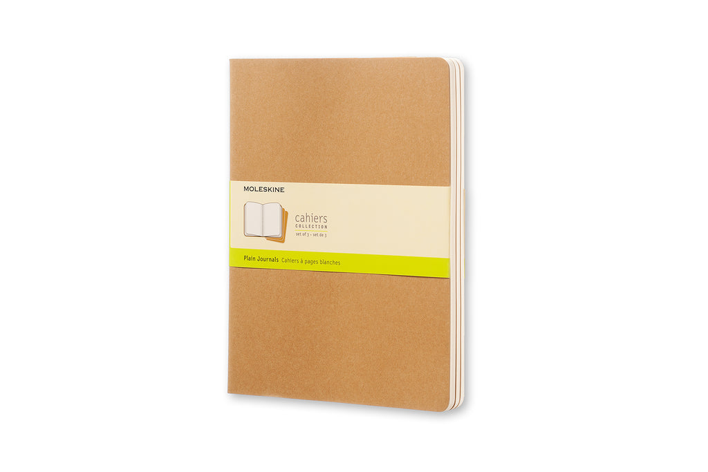 MOLESKINE Set de 3 cahiers vierges grand format - Marron kraft