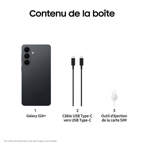 Samsung Galaxy S26+ AI Smartphone 512 Go Noir