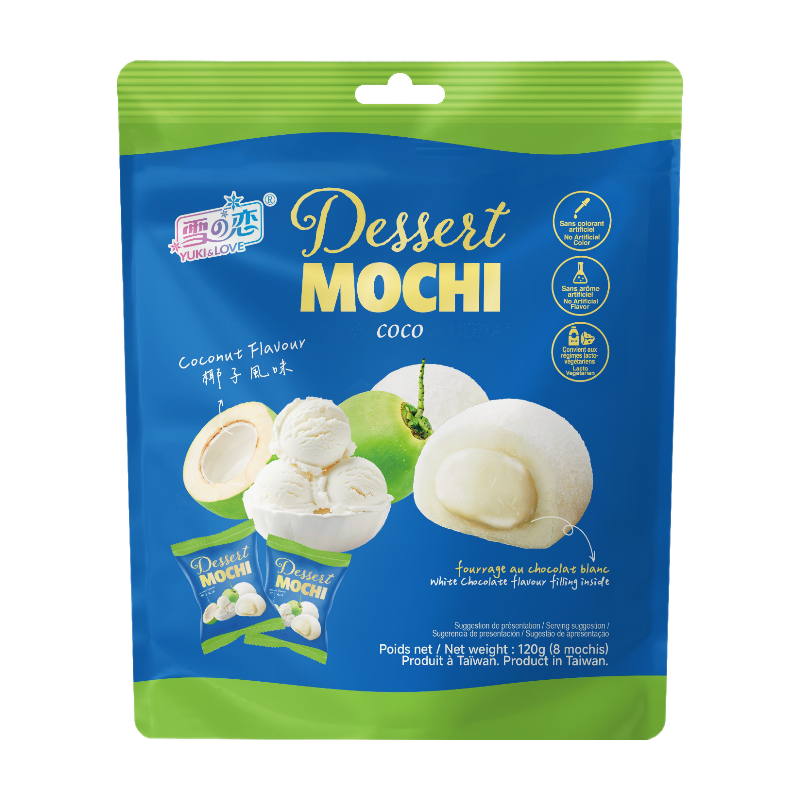Yuki & Love Dessert noix de coco et chocolat blanc 120 g