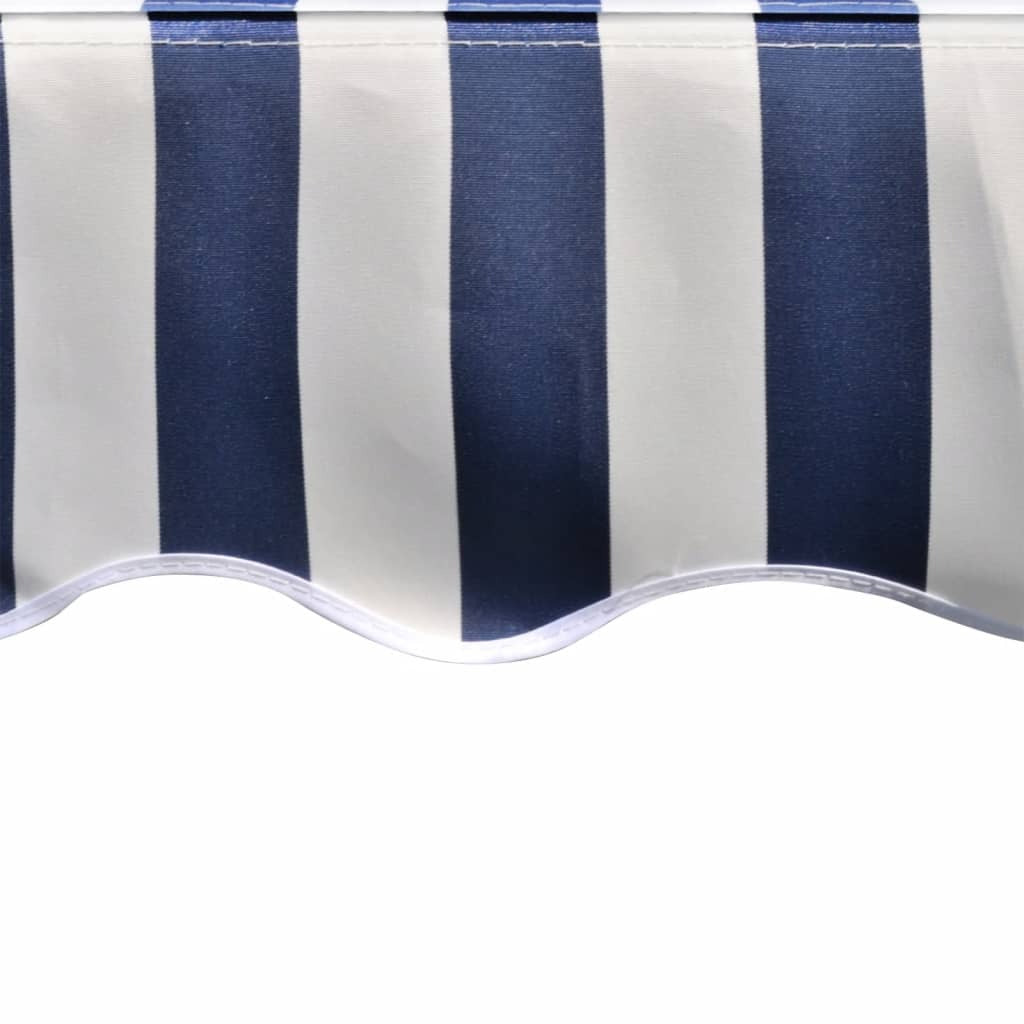 VidaXL Tissu de Remplacement pour Tente de Terrasse – Bleu et Blanc – 4 x 3 m (Cadre Non Inclus)
