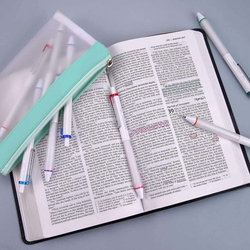 WRITECH Stylos à encre gel rétractables, assortiment de couleurs, pointe moyenne 0,7 mm, écriture fluide et anti-saut, polyvalents pour le journaling, lot de 8