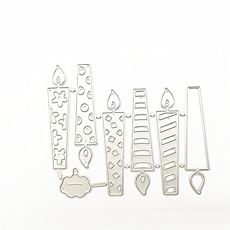Bougies découpées pour la création de cartes, découpes pour scrapbooking, dies de découpe en métal, découpes de félicitations, tampons de gaufrage pour anniversaire