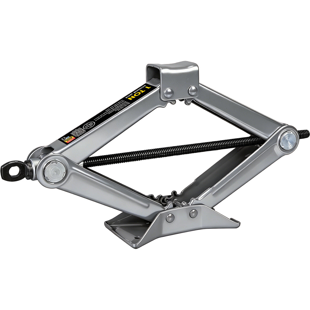 TCE Cric à Ciseaux 1t 88-380mm Profil Ultra Bas Pliable Outil de Levage pour Changement de Pneu d'Urgence Inspection de Châssis Adapté aux Berlines SUVs Véhicules à Faible Garde au Sol BIG RED TORIN