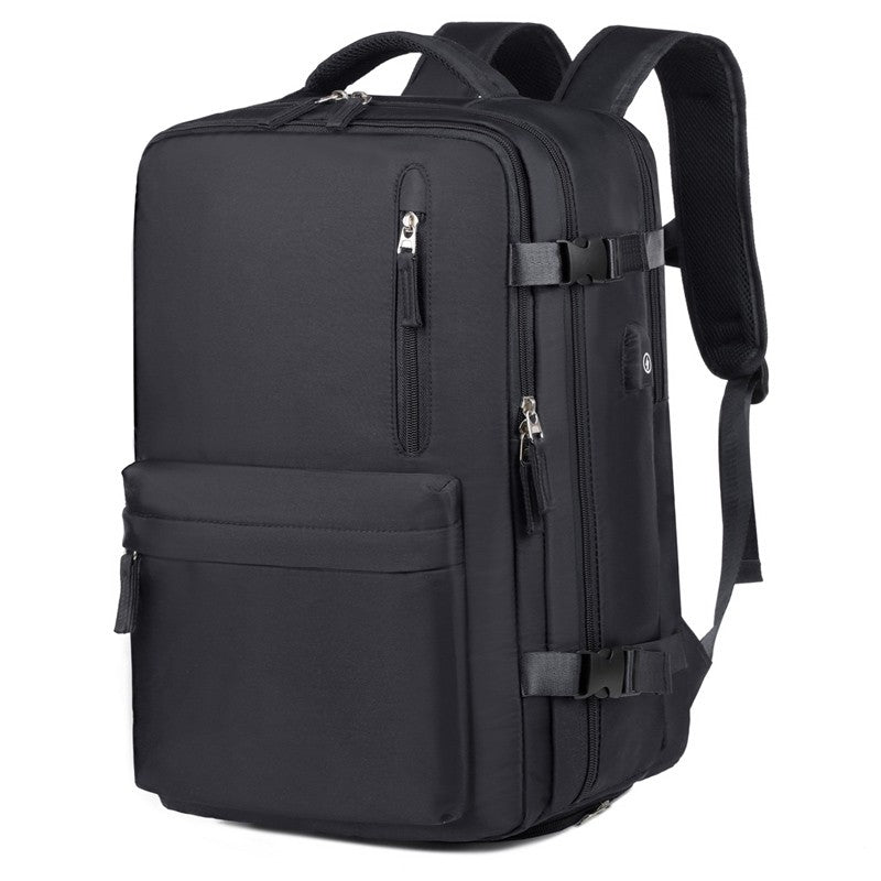 Sac à dos de voyage professionnel extensible, sac à dos résistant à l'eau pour ordinateur portable 15,6 pouces avec port de charge USB externe, sac de jour décontracté à multiples poches pour
