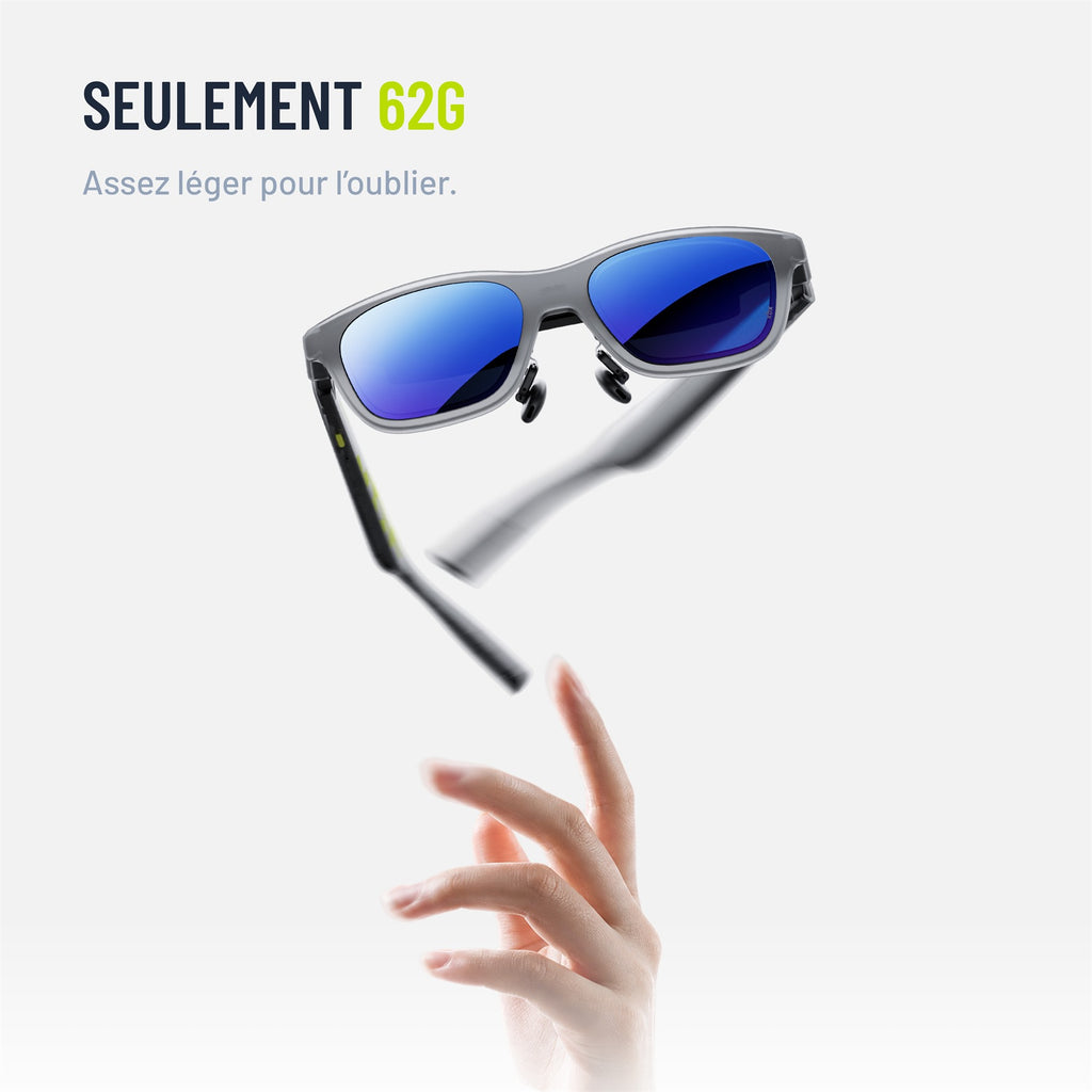 Lunettes AR xbx a01+ de XREAL — 62 g ultra-léger, écran portable grand format 147 ” pour films et jeux, HDR10 lumineux 1600 nits, USB-C DP pour iPhone, iPad, Android, Steam Deck, ROG & PC