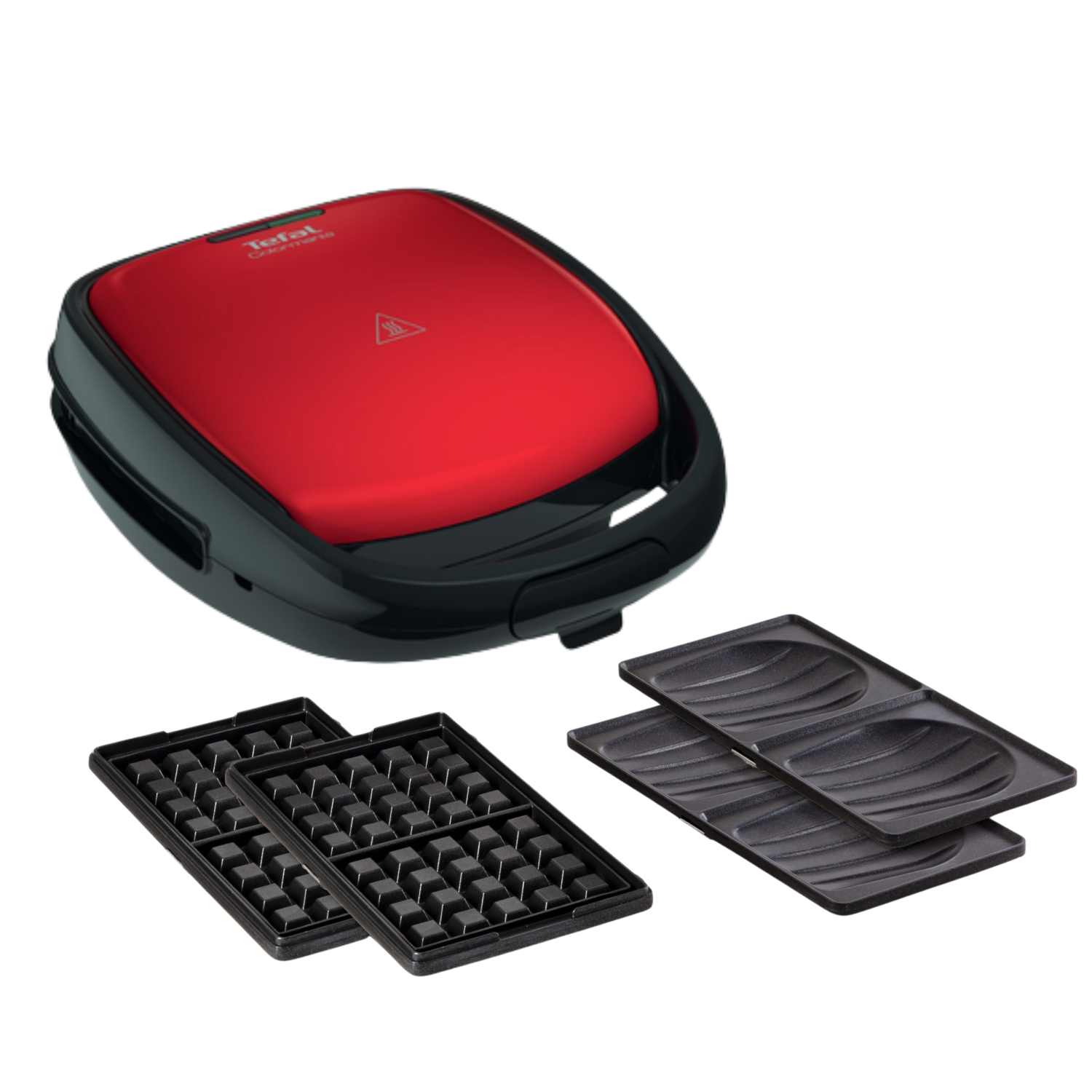 Tefal Snack Time Colormania, appareil à gaufres et sandwichs, 2 jeux de plaques inclus