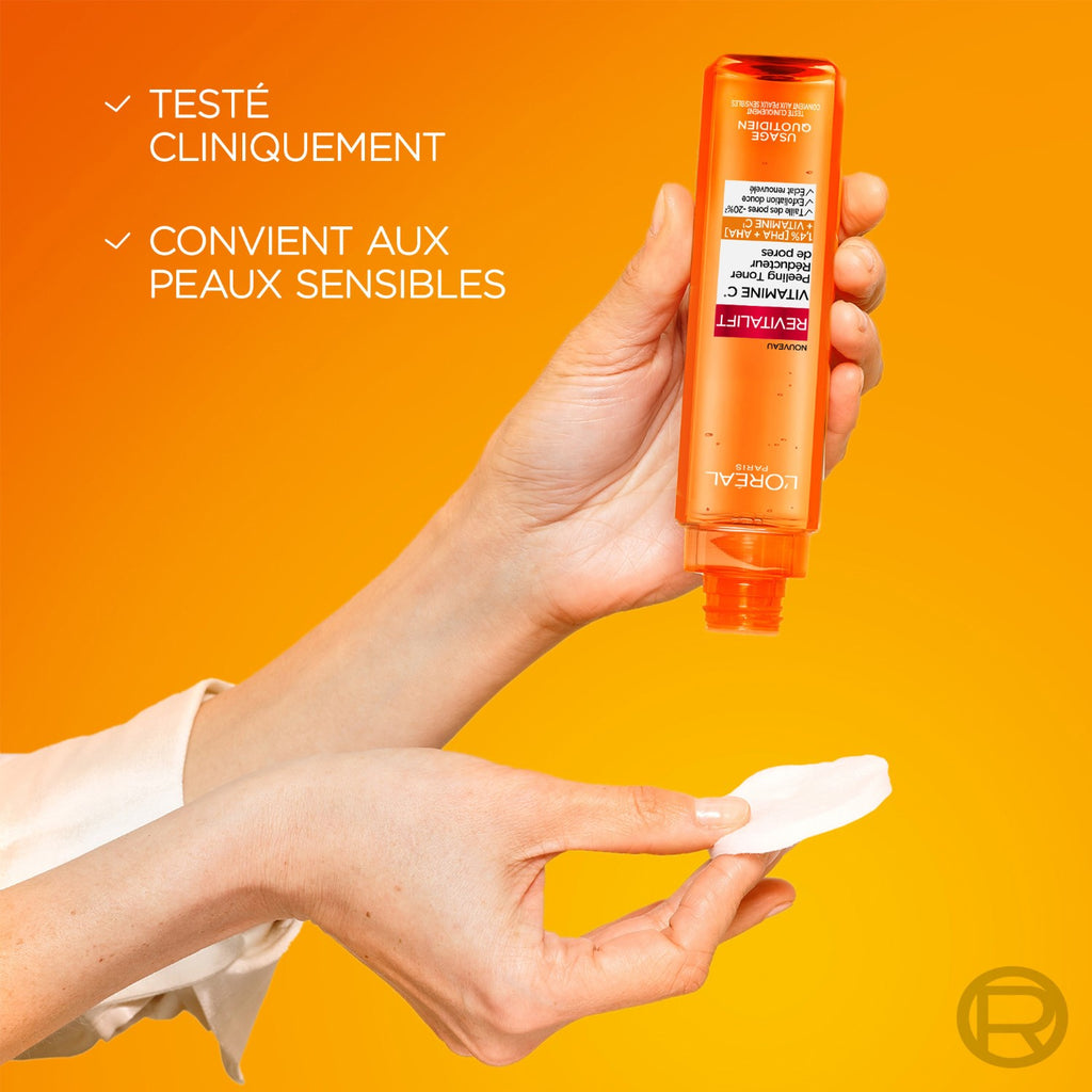 L'Oréal Paris Bright Reveal Tonique peeling réducteur de pores Vitamine C 180 ml