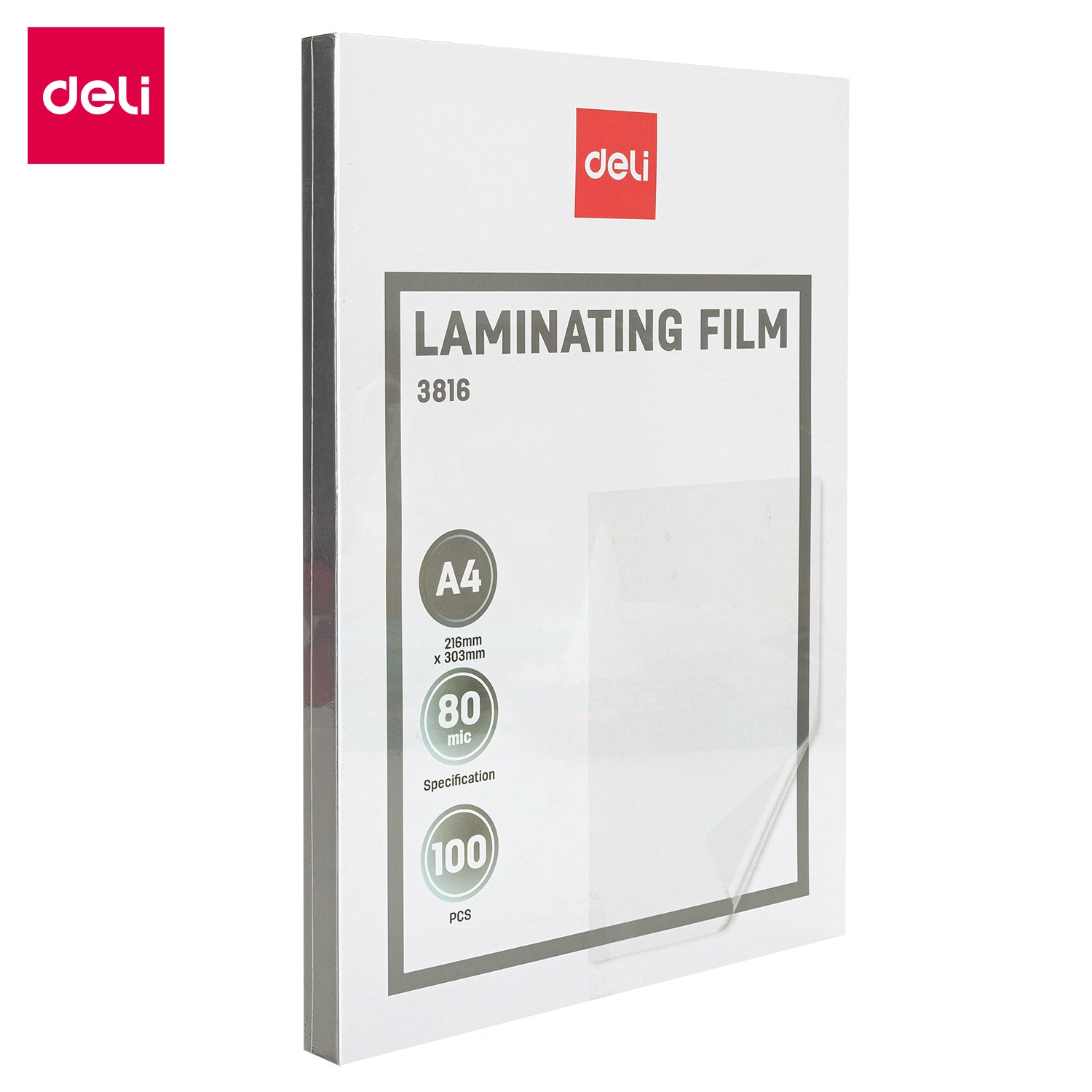 Deli Sachets de laminage, fournitures de protection de documents, format lettre, transparent, lot de 1