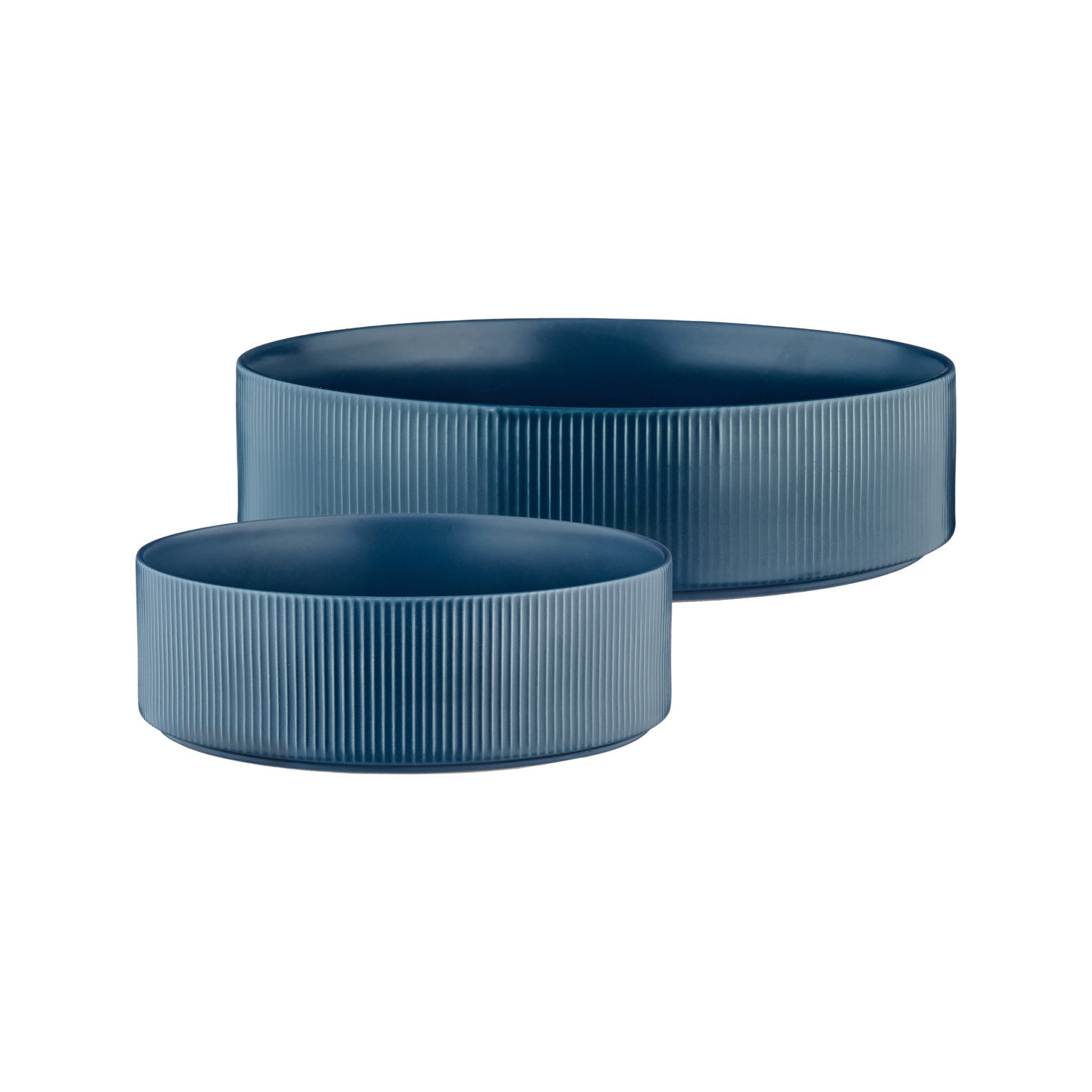 Björn Lot de 2 saladiers SCANDI Ø 21,5 cm et Ø 27,5 cm - Bleu marine