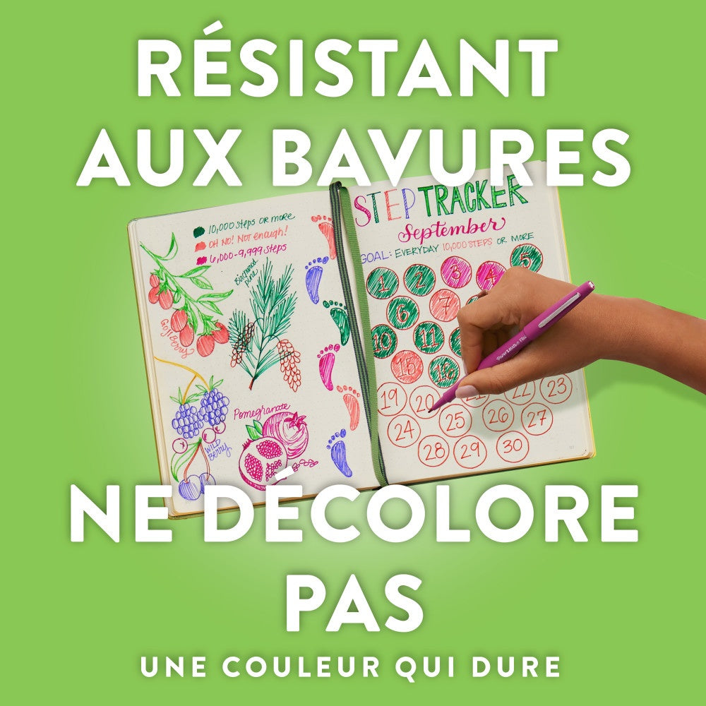 Paper Mate Flair Stylos feutres | Feutres de coloriage sans fuite à pointe moyenne (0,7 mm) | encre verte