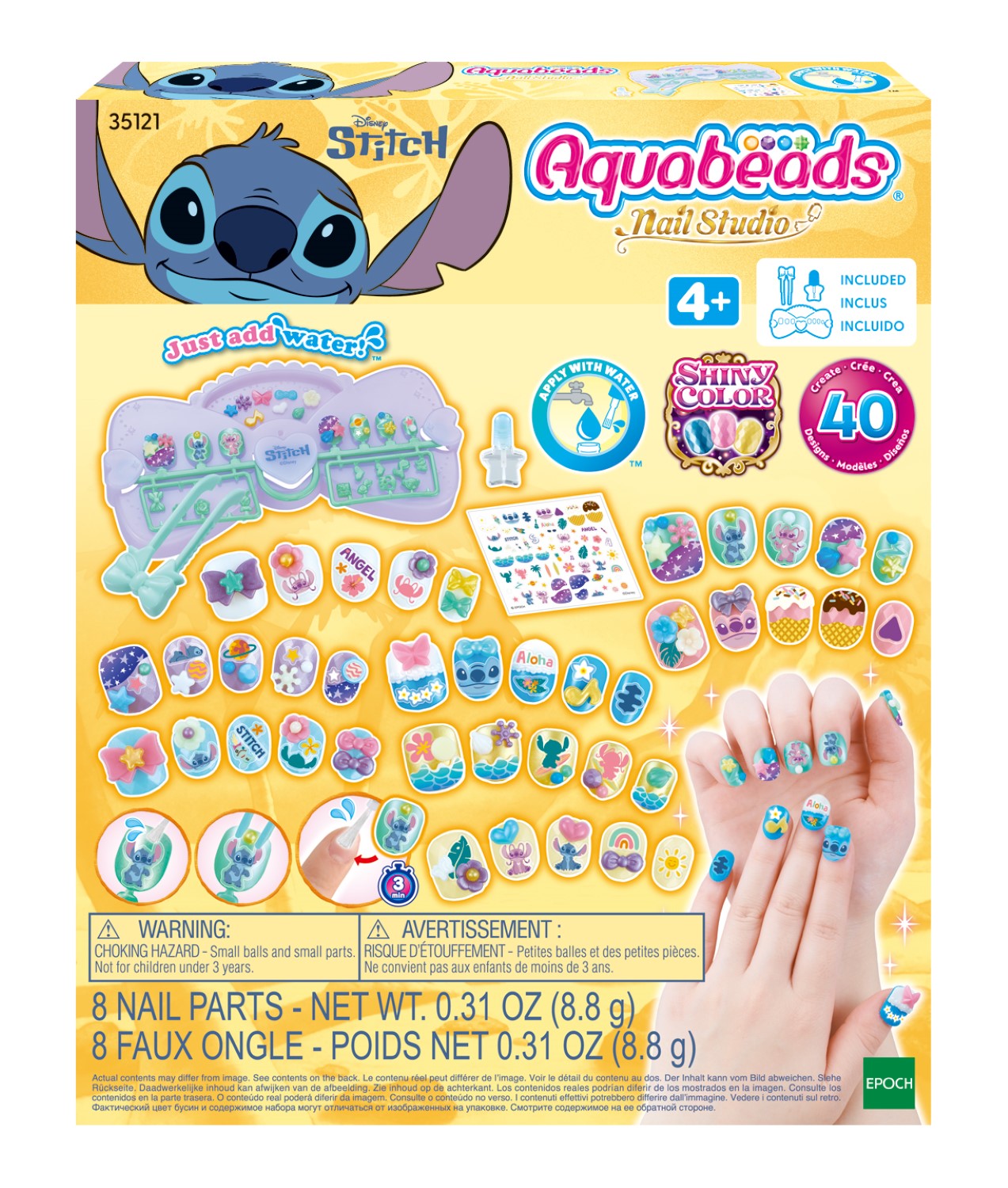 Aquabeads Nail Studio Mon kit de manucure Stitch