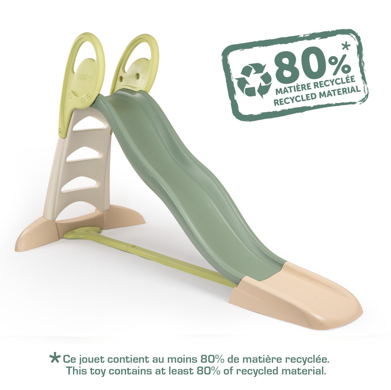 Smoby Life - Grande glissière XL - Glissière de 2,30 m - Échelle avec garde-corps, marches antidérapantes - Résistante aux UV, matériau recyclé - Dès 3 ans - Fabriqué en France