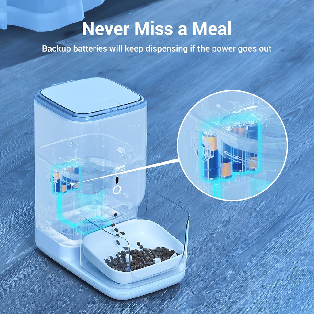 CATLINK FRESH 2-F04 Distributeur intelligent IA, Blanc, contrôle des portions personnalisable, surveillance IA, capacité 4 L, conserve la nourriture fraîche 20 jours, fonctionnement hors ligne pris en charge
