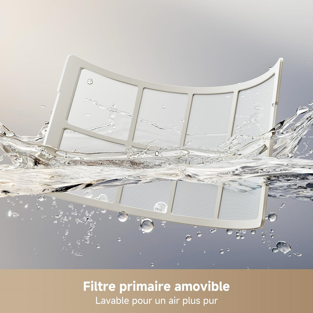 Dreame MF10 Ventilateur sans pales, Or titane, Système Dual-GyroWing™, Oscillation horizontale à 180° et verticale à 90°, Technologie AirBoost™, Technologie TempSync™