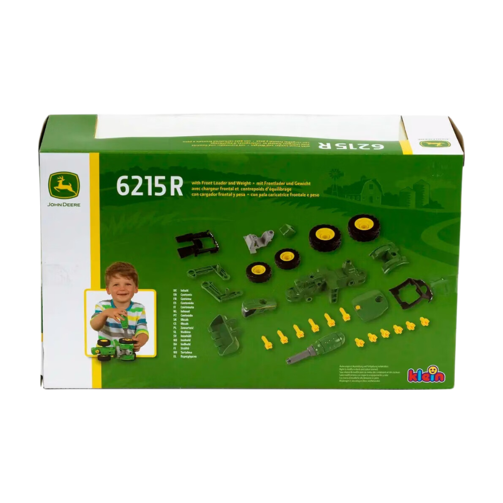 Klein John Deere Tracteur Jouet avec Chargeur Frontal Échelle 1:24 Boîte Fenêtre 3977