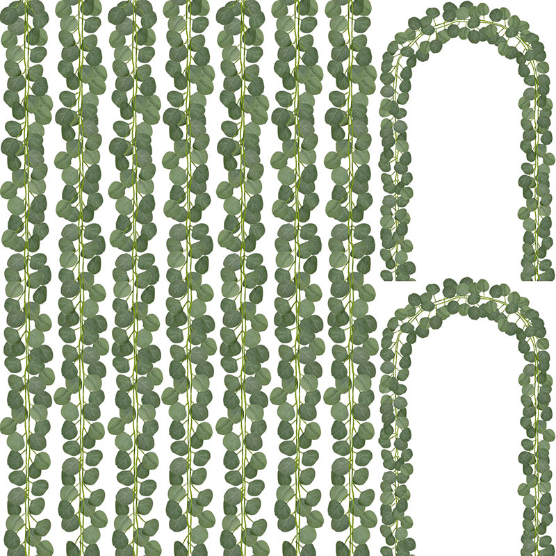 Yuejia 2 Pièces 5,9 ft / 1,8 m Guirlande de Végétation Artificielle Printemps Feuilles d'Eucalyptus Faux Vignes de Table pour Décoration de Mariage Arche de Cheminée Porte Mur Chambre