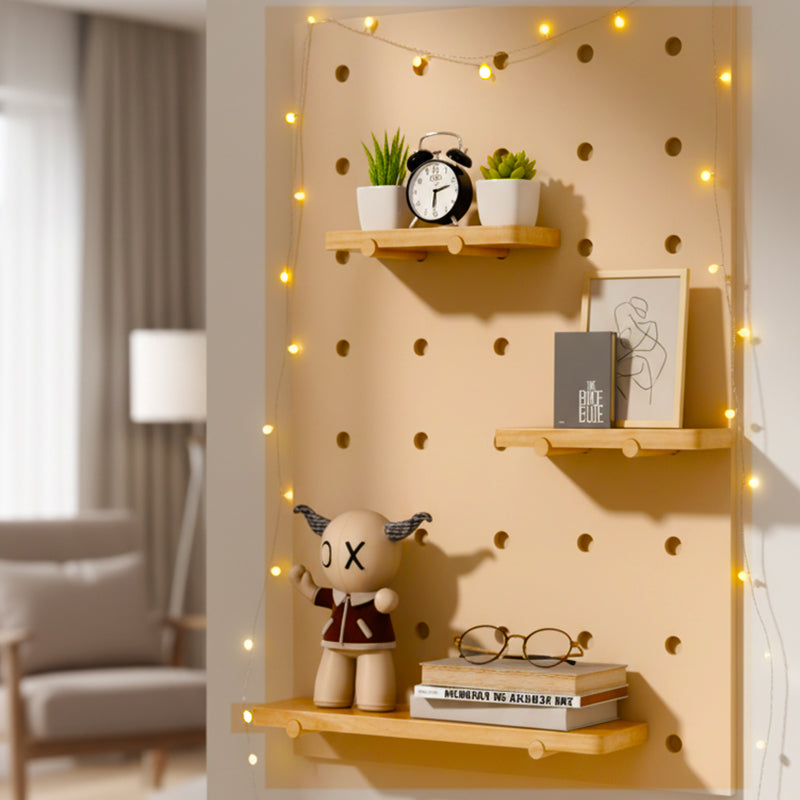 JORDAN&JUDY Organisateur Panneau Perforé en Bois Massif, 40 cm × 60 cm, Couleur Bois Naturel