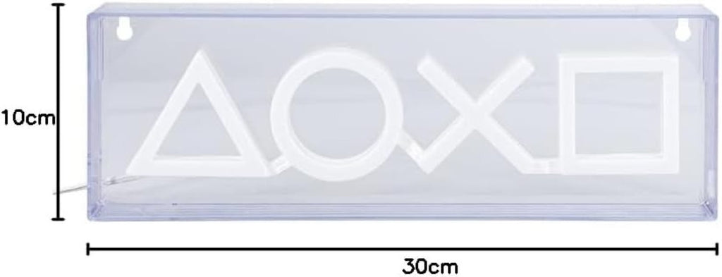 PlayStation Icons Lumière LED Néons - sous Licence Officielle - 30 cm - Fixation Murale - Alimenté par USB